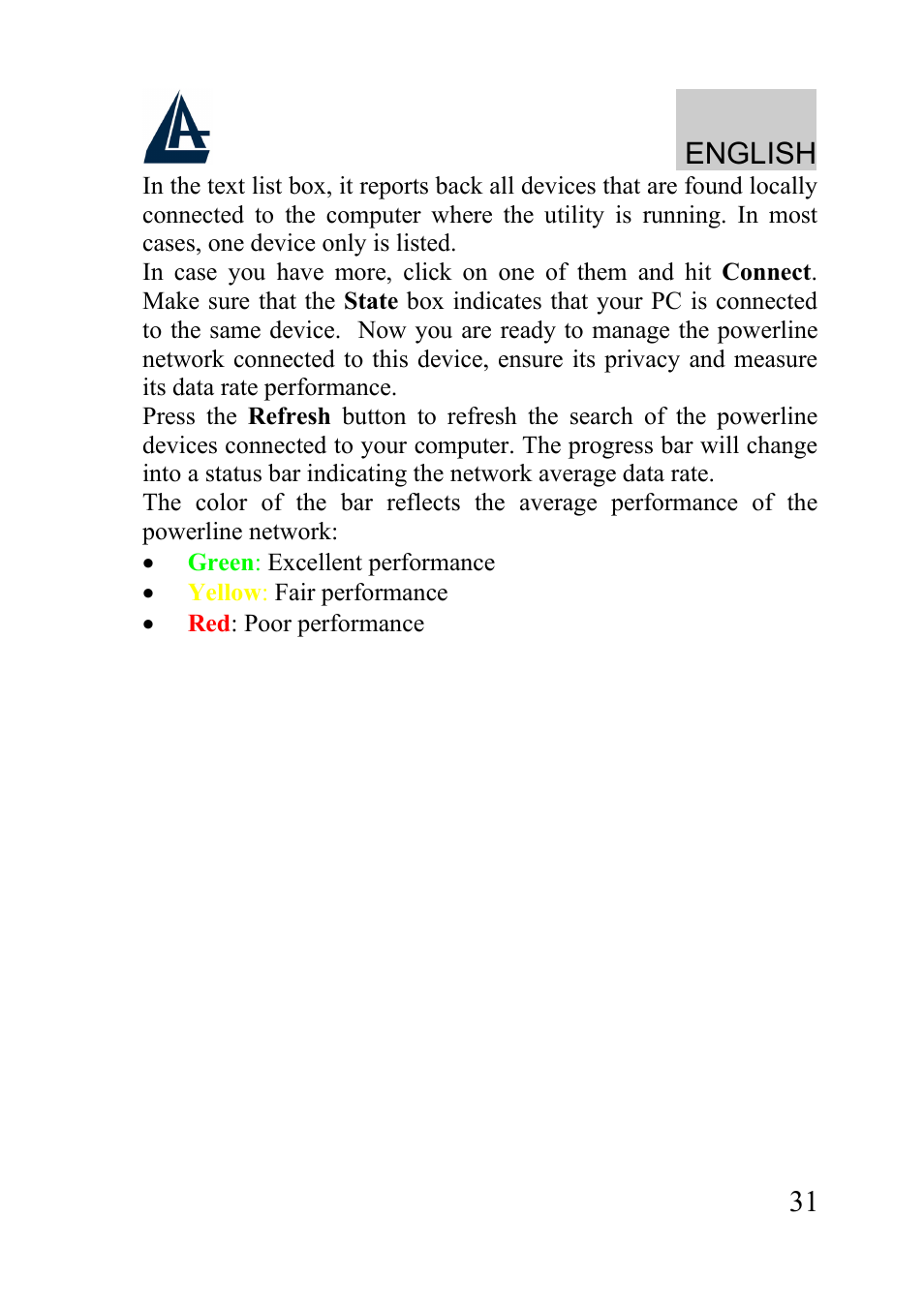 English | Atlantis Land A02-PL100 User Manual | Page 34 / 58
