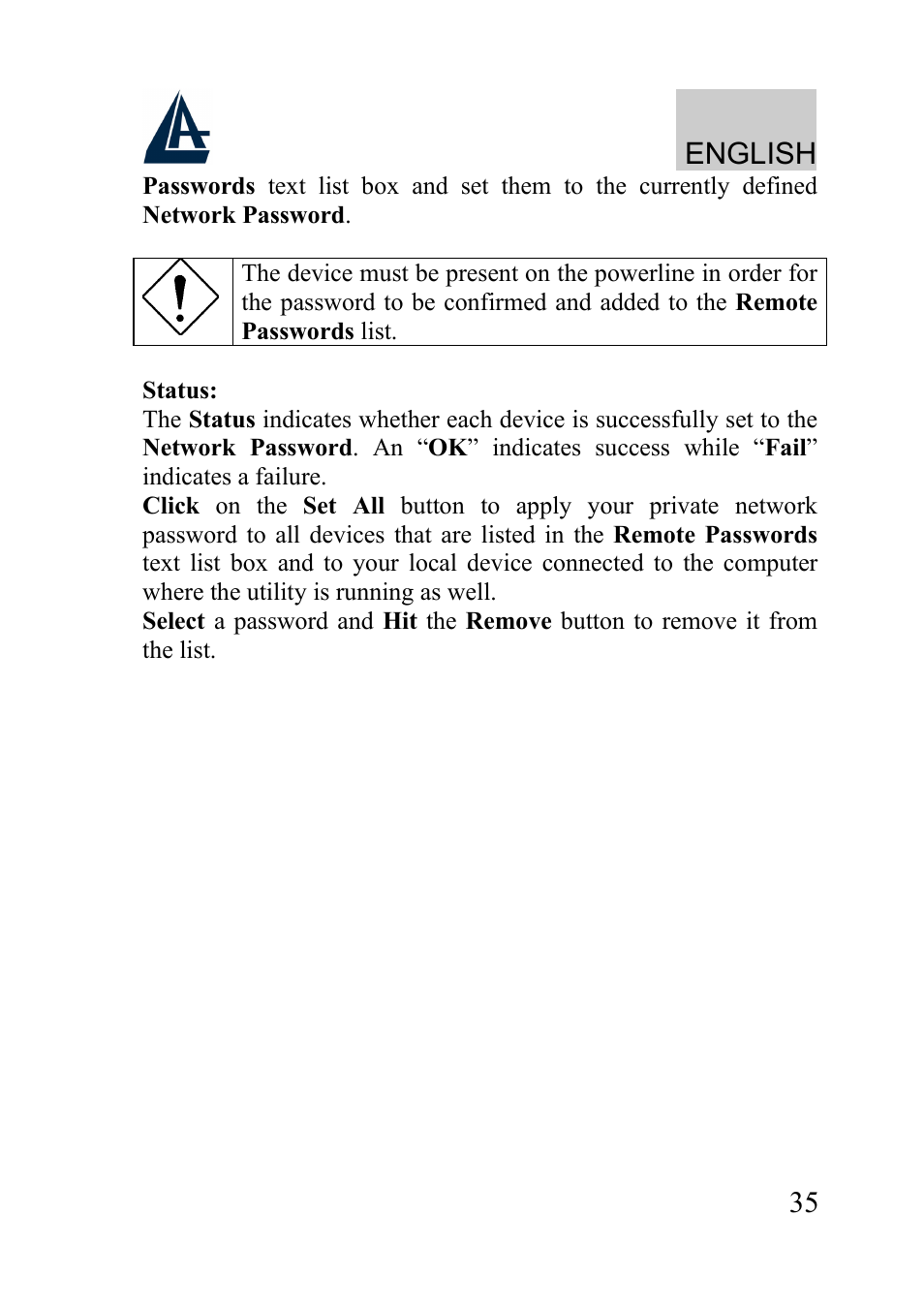English | Atlantis Land A02-PL100 User Manual | Page 38 / 58