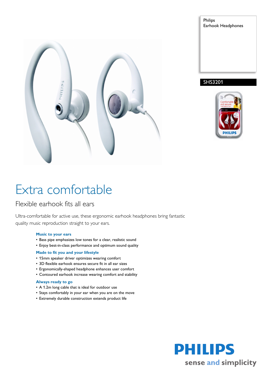 Philips SHS3201-97 User Manual | 2 pages