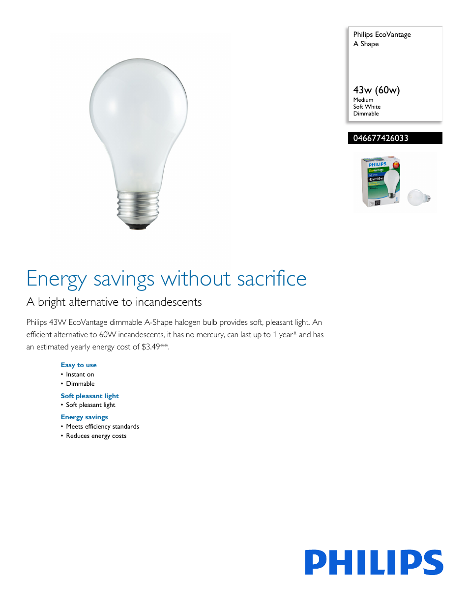 Philips 046677426033 User Manual | 2 pages