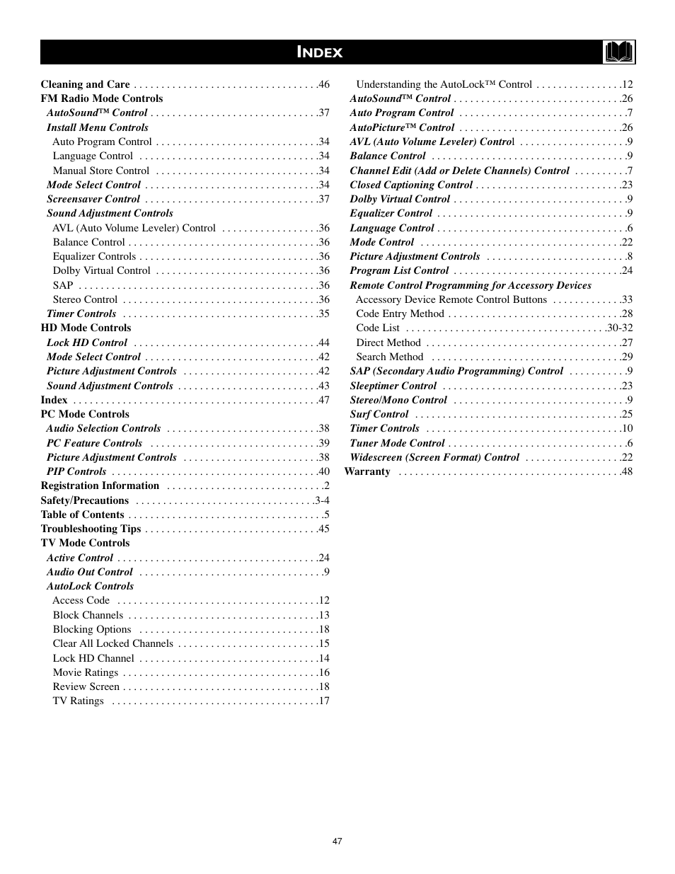 Philips 17PF9946-37 User Manual | Page 47 / 48