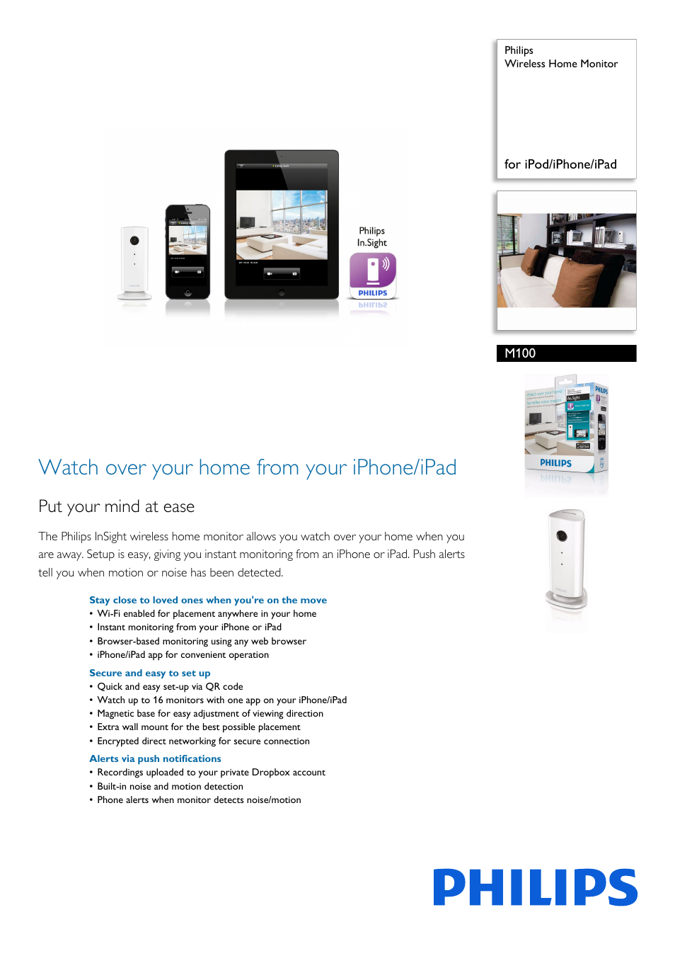 Philips M100-37 User Manual | 3 pages