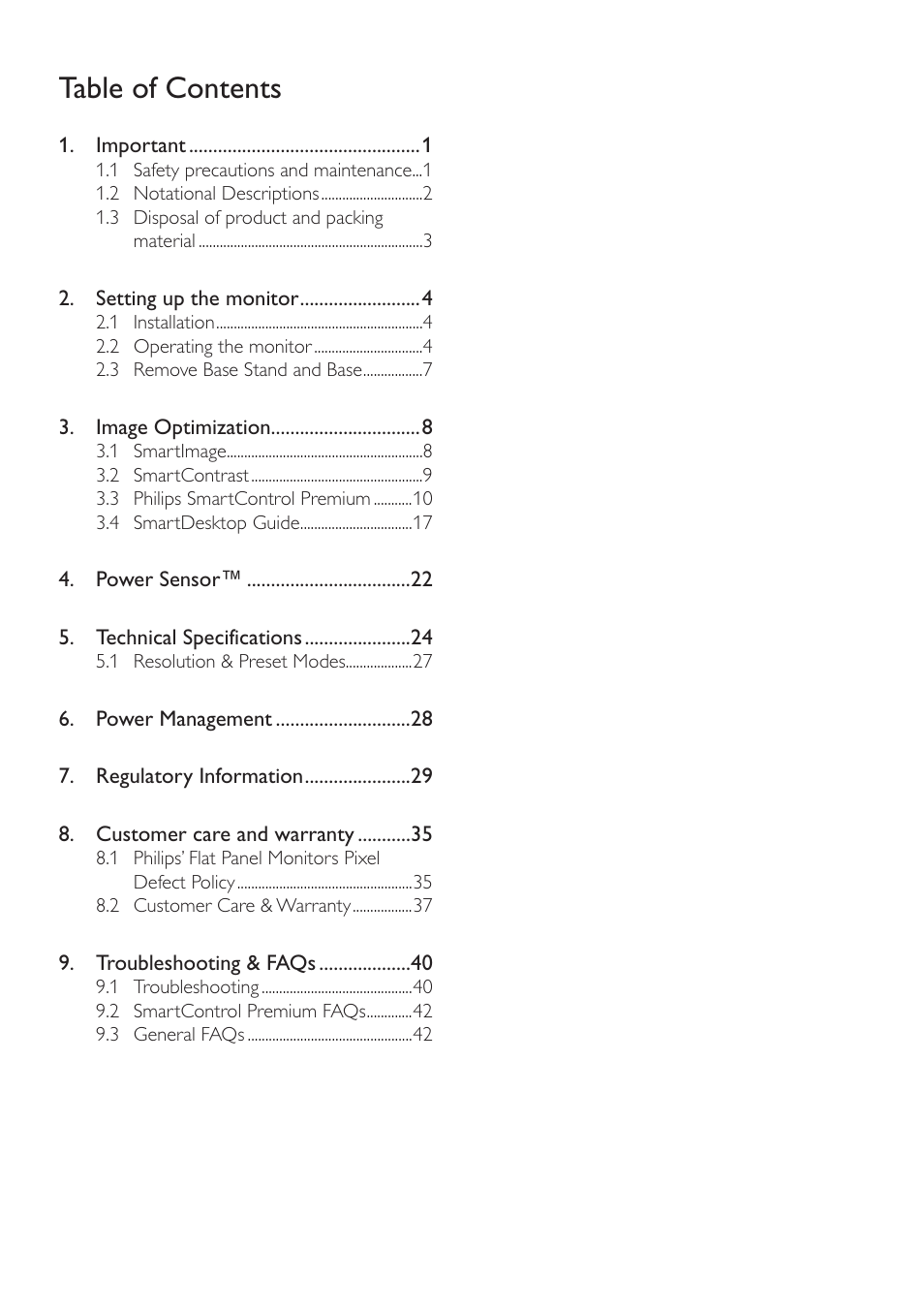 Philips 273P3LPHEB-27 User Manual | Page 2 / 47