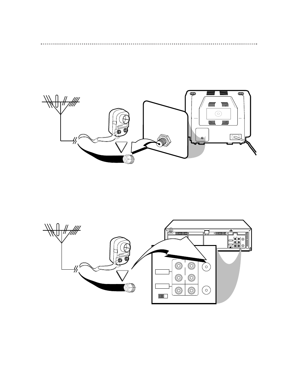 6 hookups without a cable box, Disconnect the antenna or cable from your tv | Philips VRA451AT99 User Manual | Page 6 / 60