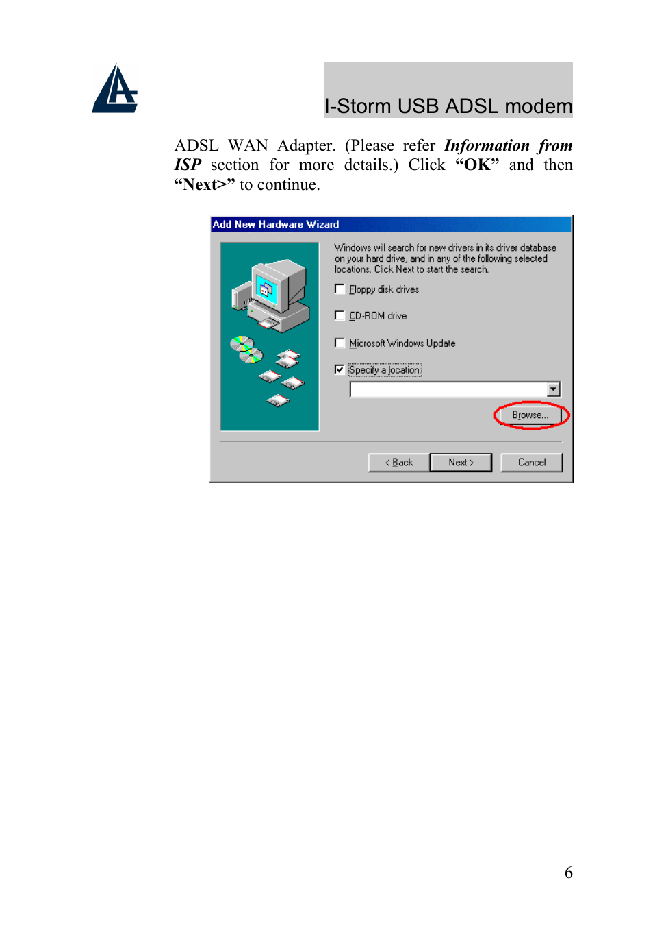 Atlantis Land I-Storm USB ADSL Modem A01-AU1 User Manual | Page 10 / 61