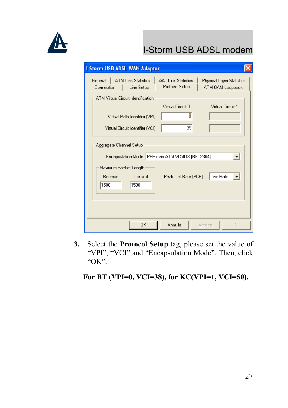 I-storm usb adsl modem | Atlantis Land I-Storm USB ADSL Modem A01-AU1 User Manual | Page 31 / 61