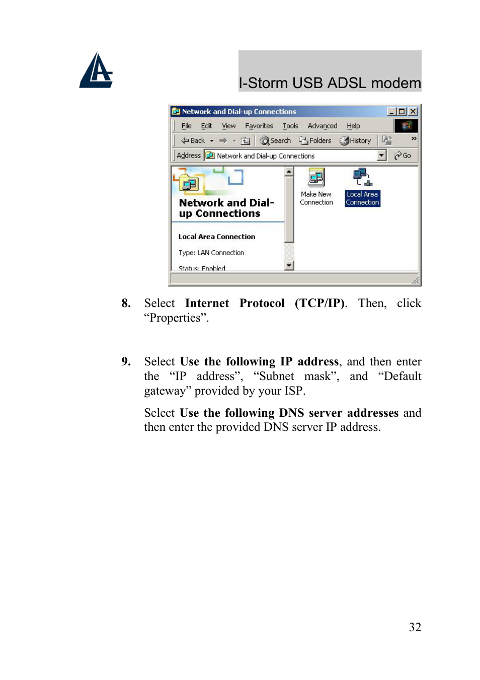 I-storm usb adsl modem | Atlantis Land I-Storm USB ADSL Modem A01-AU1 User Manual | Page 36 / 61
