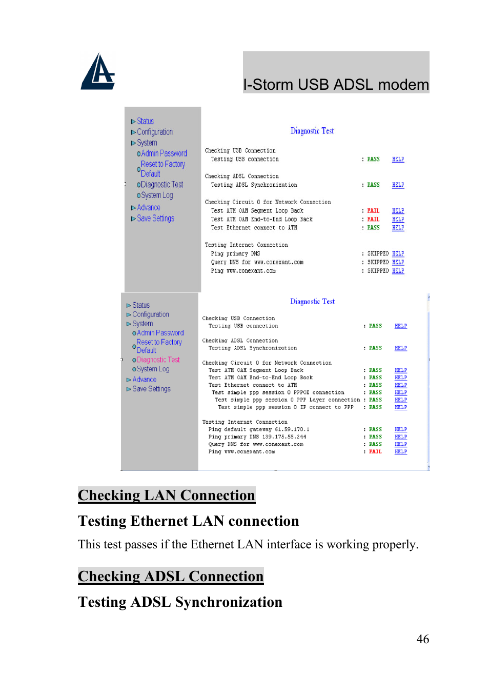 Atlantis Land I-Storm USB ADSL Modem A01-AU1 User Manual | Page 50 / 61