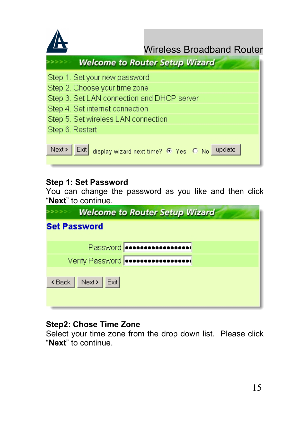 Wireless broadband router | Atlantis Land A02-RB-W54_GE01 User Manual | Page 15 / 22