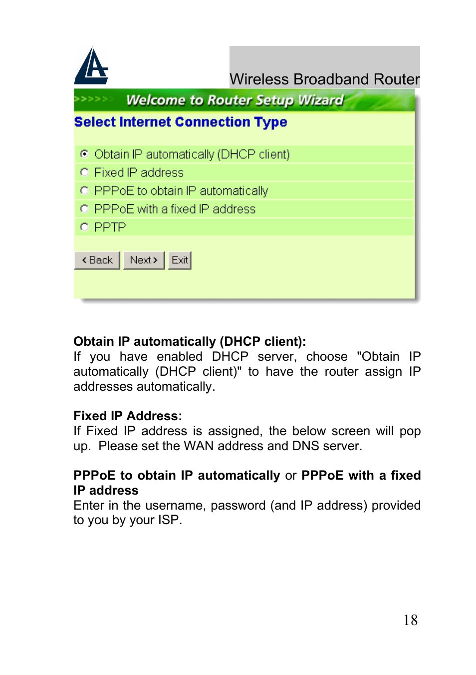 Wireless broadband router | Atlantis Land A02-RB-W54_GE01 User Manual | Page 18 / 22
