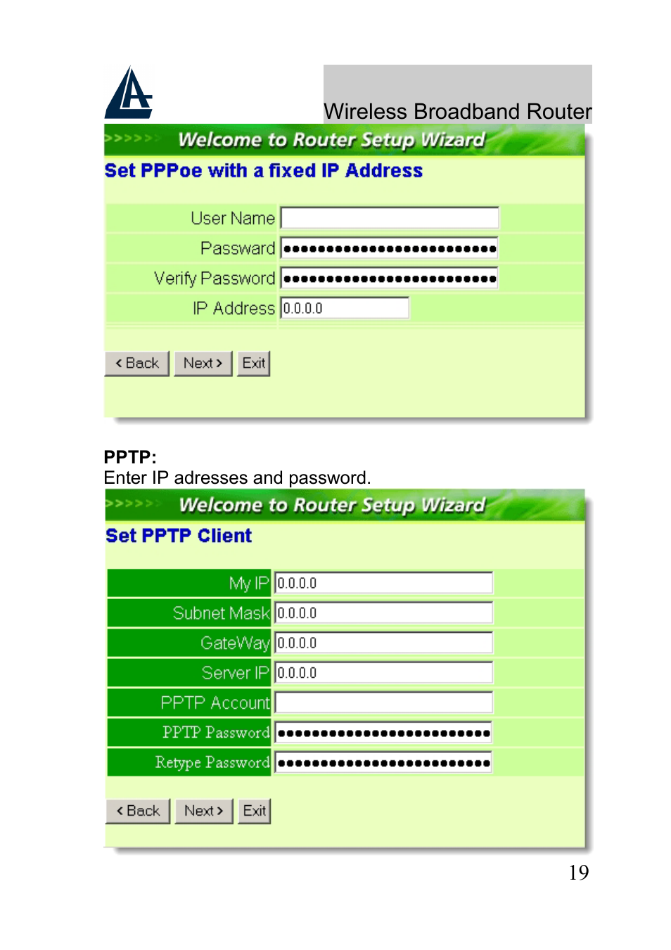 Wireless broadband router | Atlantis Land A02-RB-W54_GE01 User Manual | Page 19 / 22