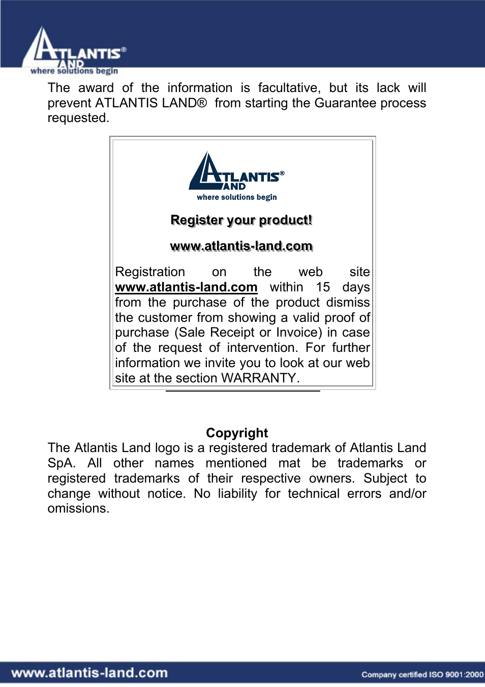 Atlantis Land A02-RB-W54_GE01 User Manual | Page 3 / 22