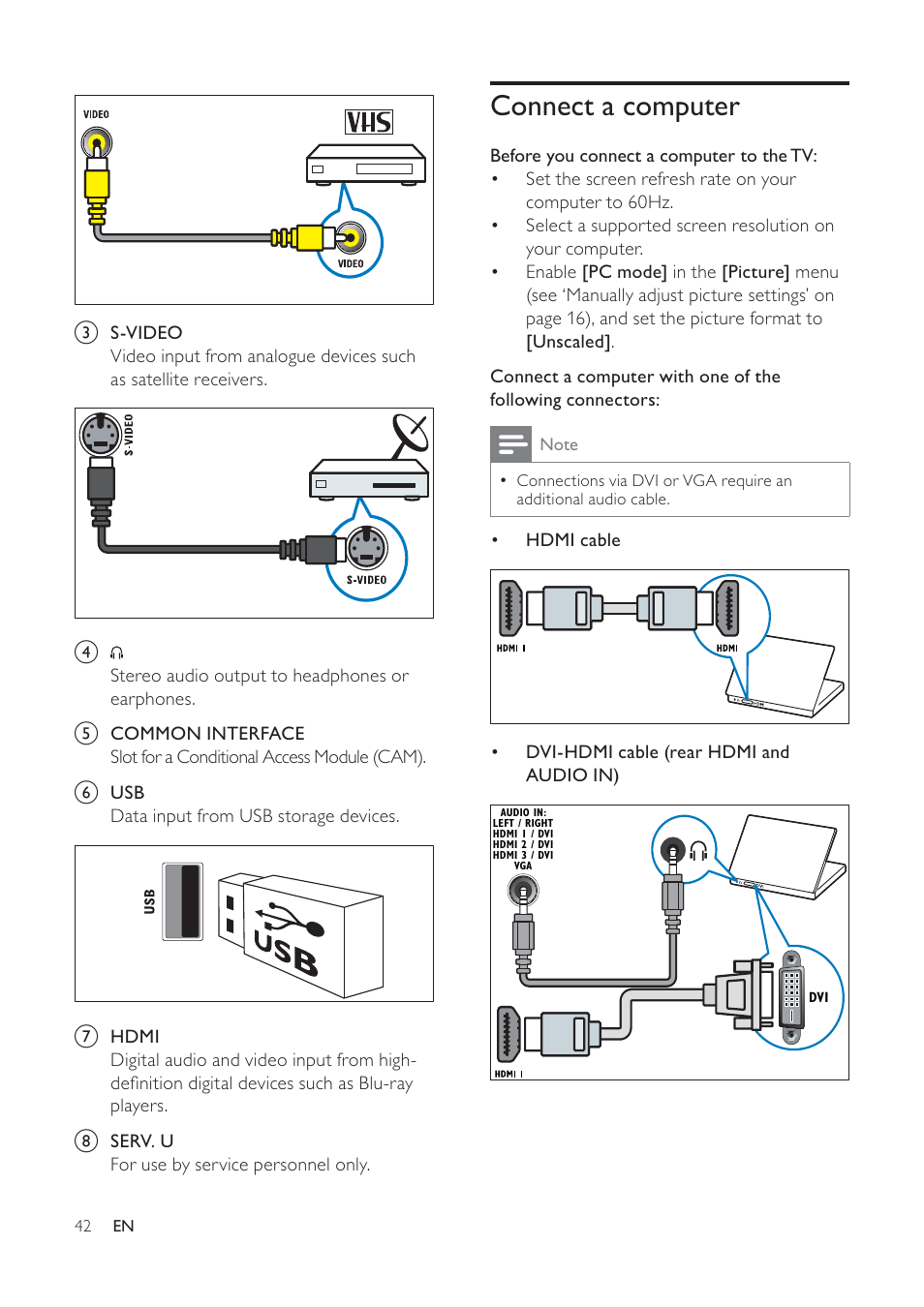 Connect a computer | Philips 32PFL7694H-12 User Manual | Page 43 / 76