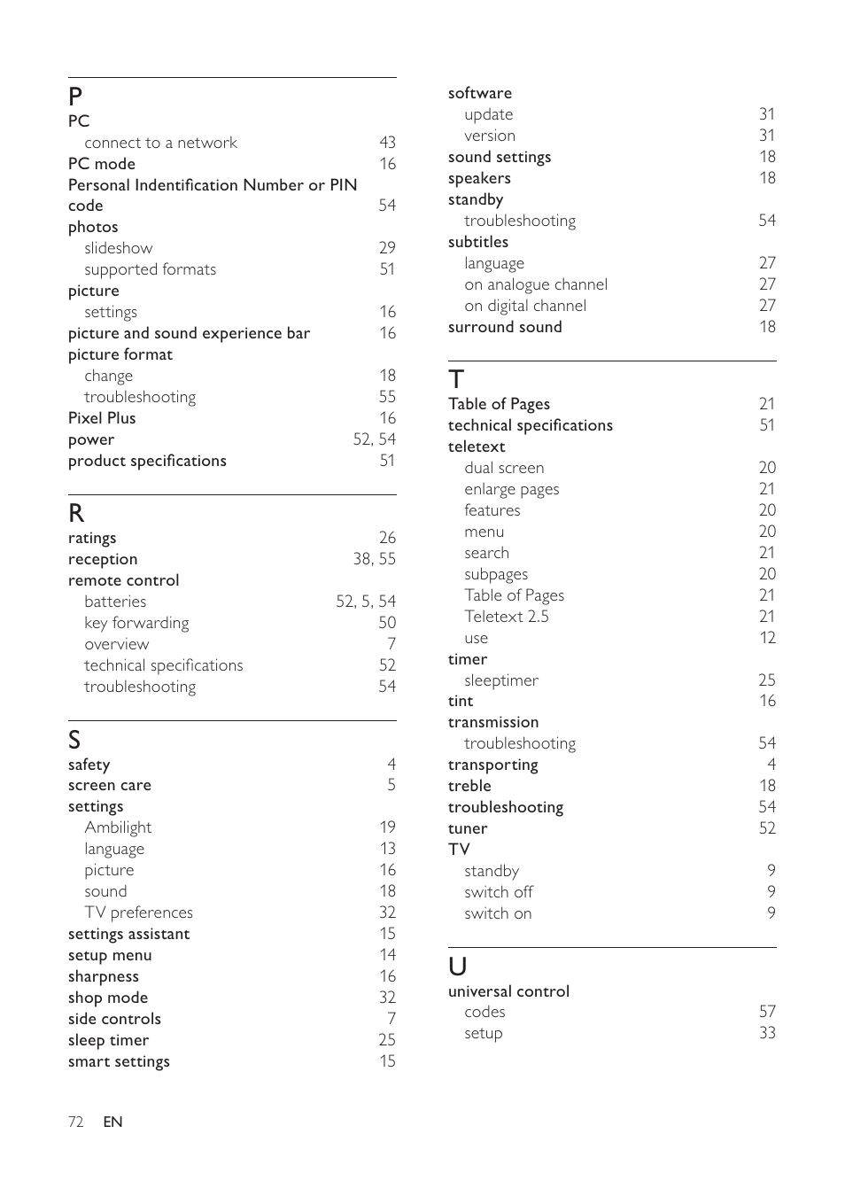 Philips 32PFL7694H-12 User Manual | Page 73 / 76