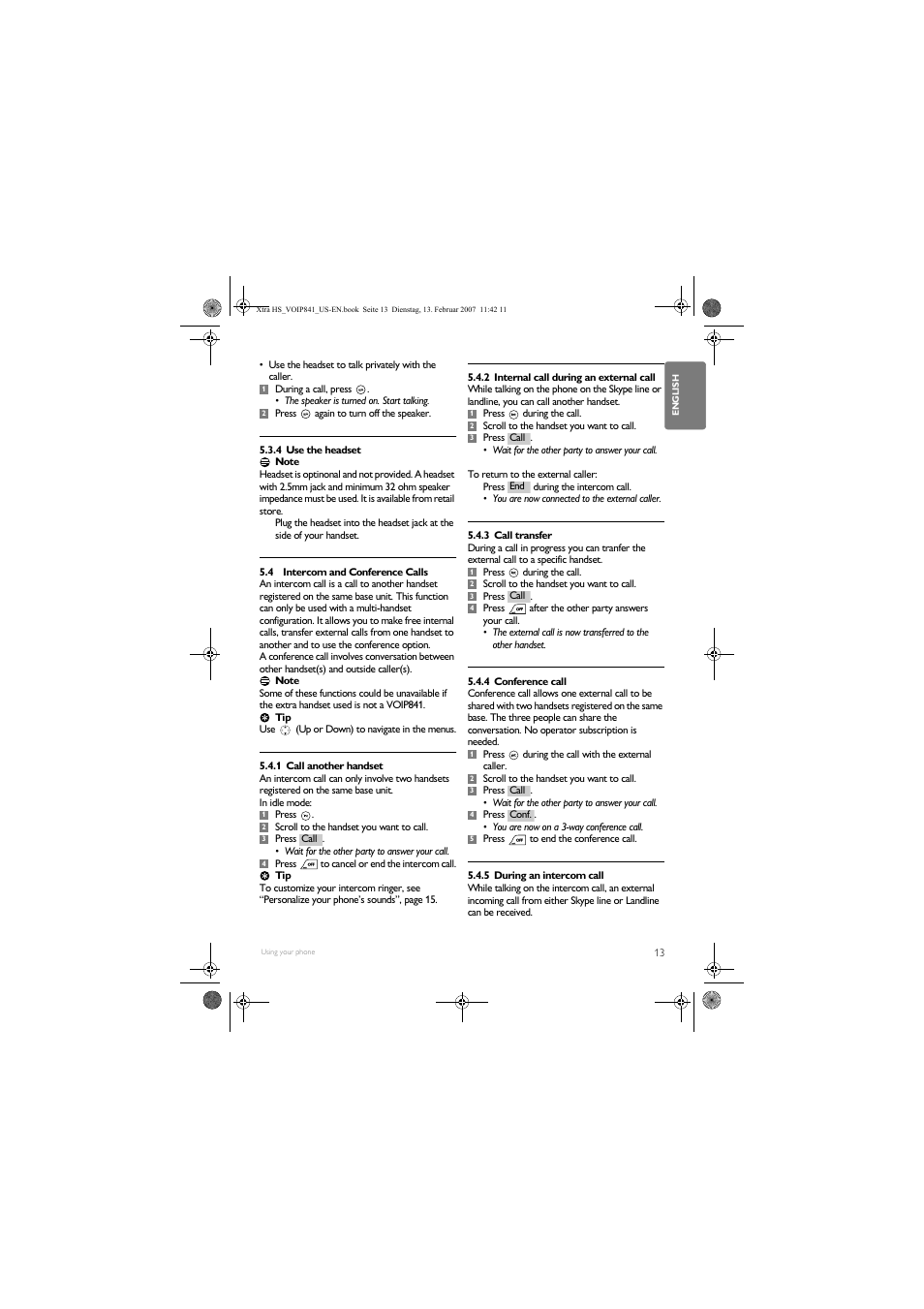 Philips VOIP8410B-37 User Manual | Page 15 / 92