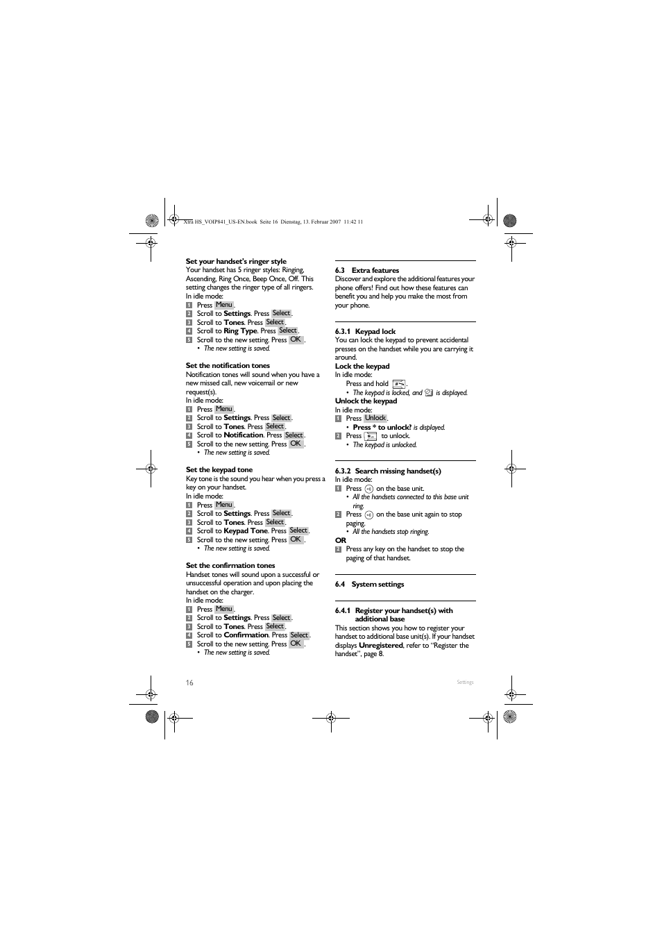 Philips VOIP8410B-37 User Manual | Page 18 / 92