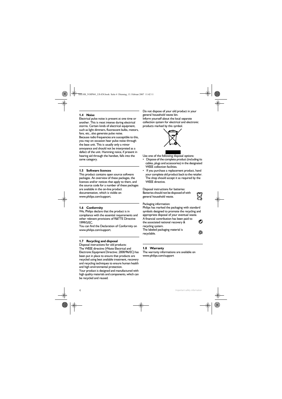 Philips VOIP8410B-37 User Manual | Page 6 / 92