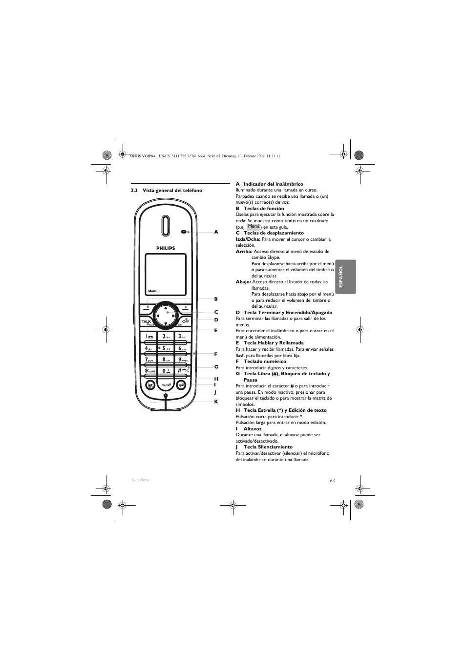 Philips VOIP8410B-37 User Manual | Page 65 / 92