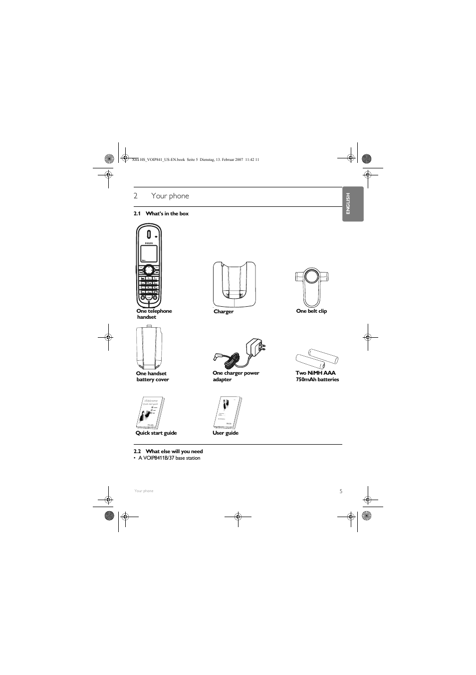 2your phone | Philips VOIP8410B-37 User Manual | Page 7 / 92