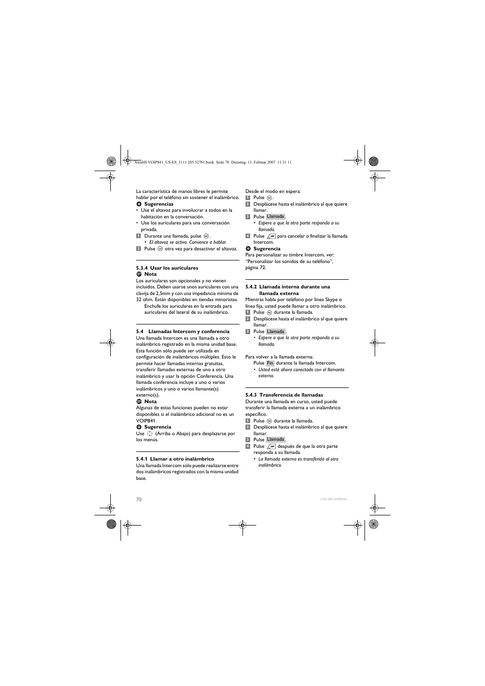 Philips VOIP8410B-37 User Manual | Page 72 / 92