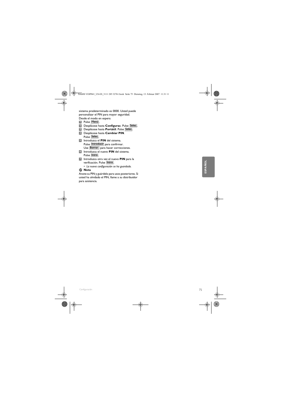 Philips VOIP8410B-37 User Manual | Page 77 / 92