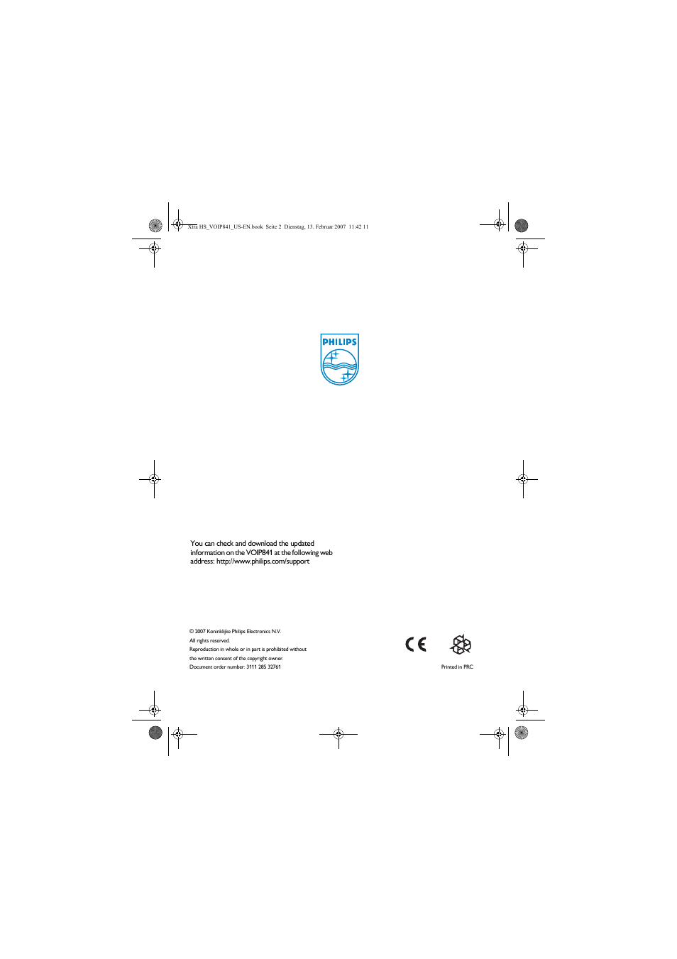 Philips VOIP8410B-37 User Manual | Page 92 / 92