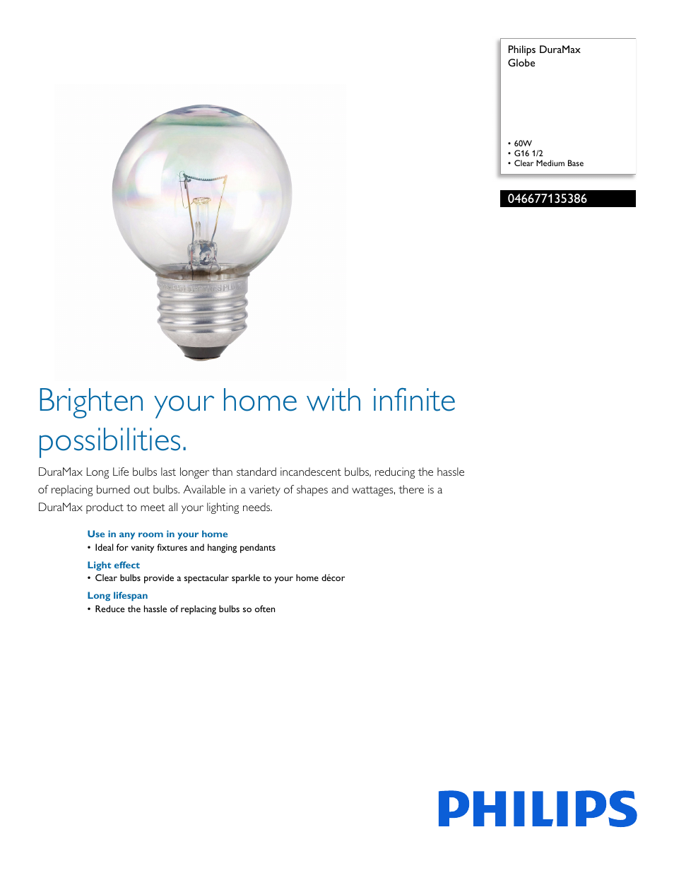 Philips 046677135386 User Manual | 2 pages