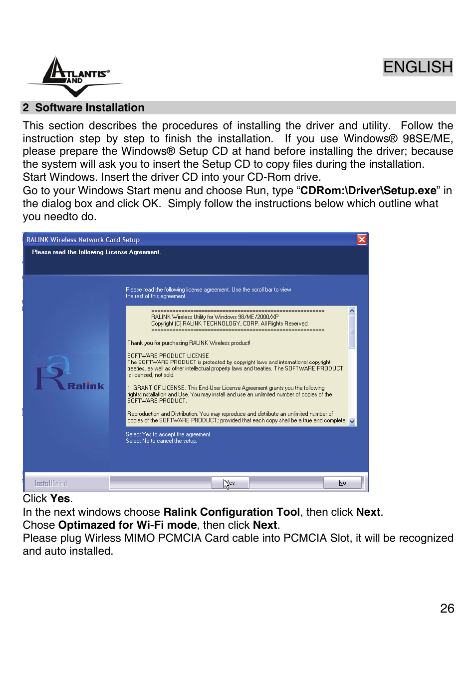 English | Atlantis Land A02-PCI-W54M User Manual | Page 25 / 65