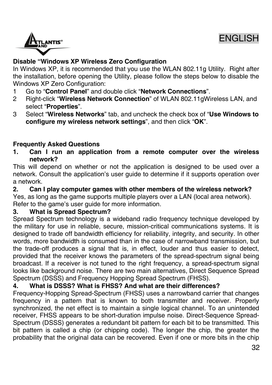 English | Atlantis Land A02-PCI-W54M User Manual | Page 31 / 65