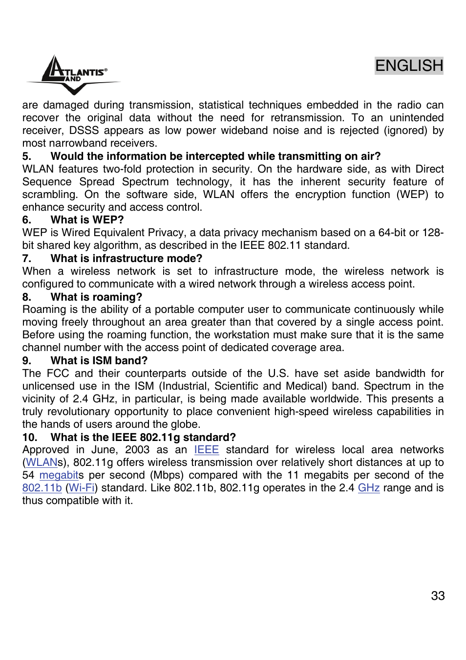 English | Atlantis Land A02-PCI-W54M User Manual | Page 32 / 65