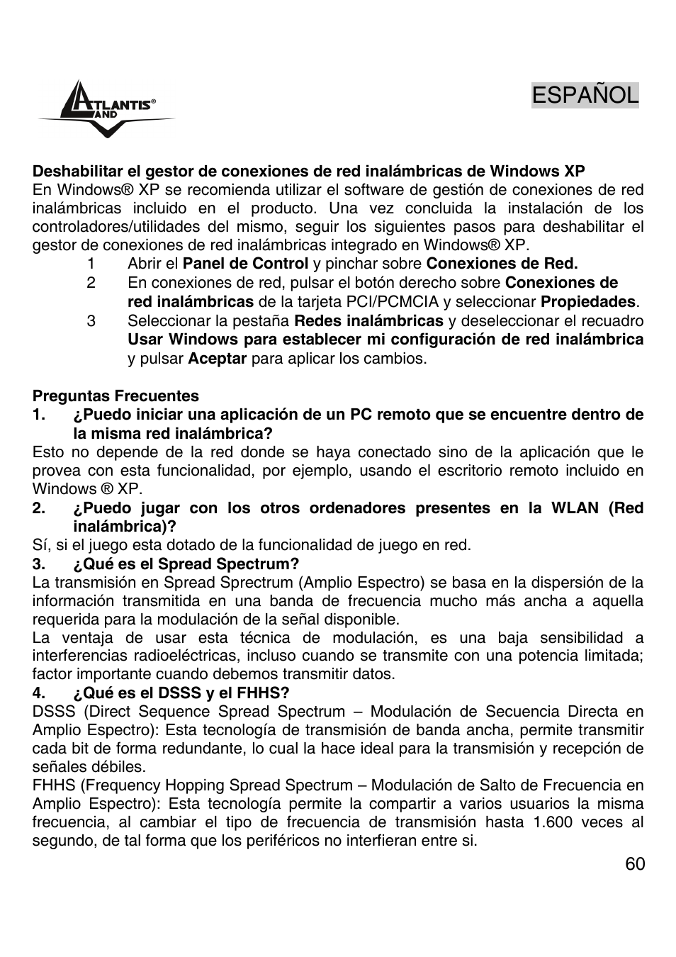Español | Atlantis Land A02-PCI-W54M User Manual | Page 59 / 65