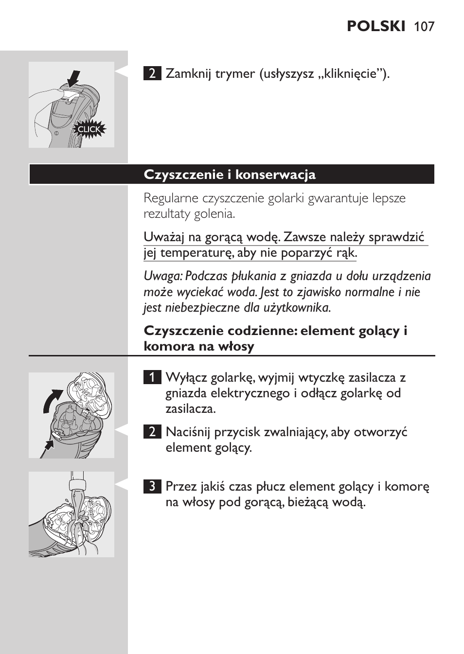 Czyszczenie i konserwacja | Philips HQ7340-17 User Manual | Page 105 / 180