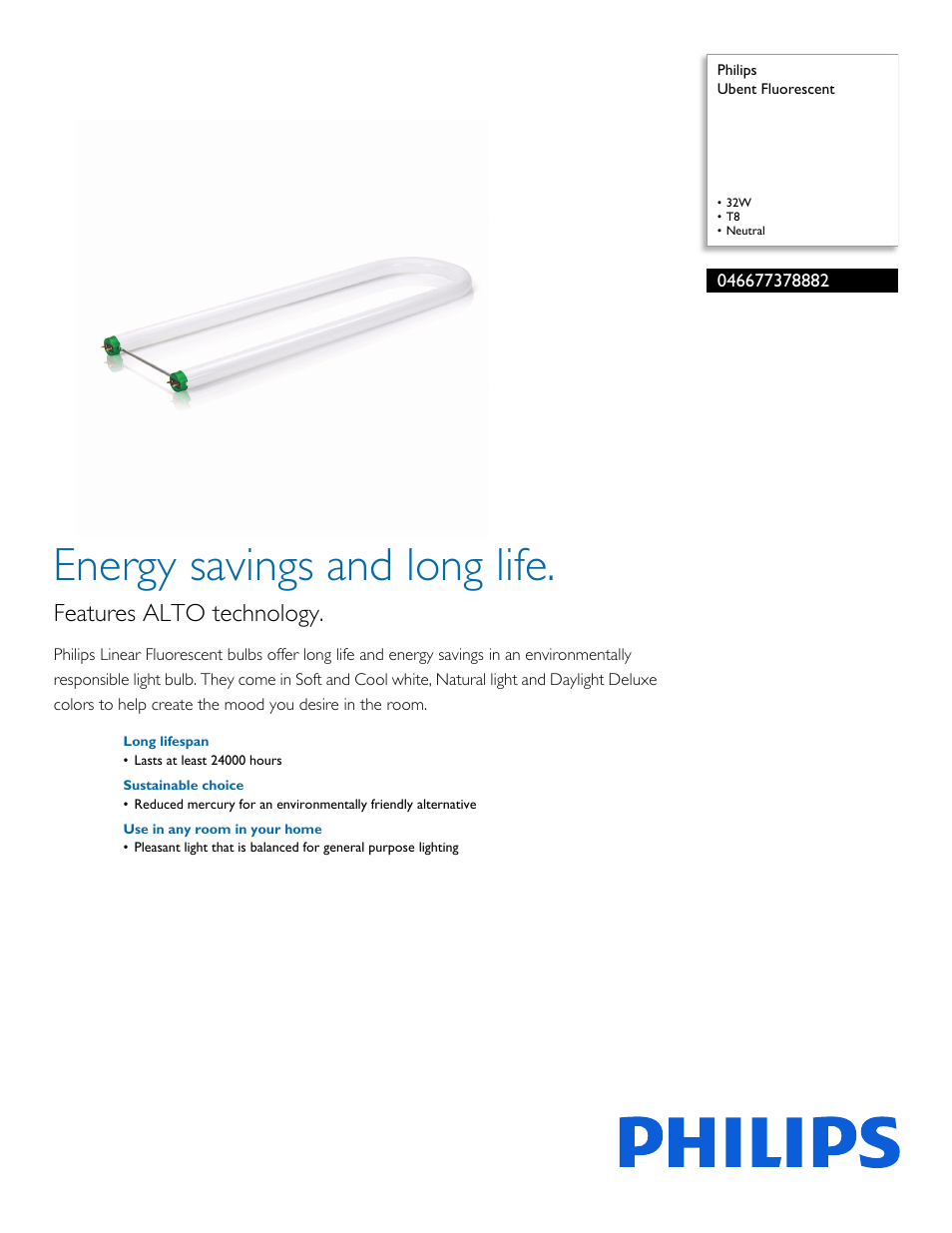 Philips 046677378882 User Manual | 2 pages