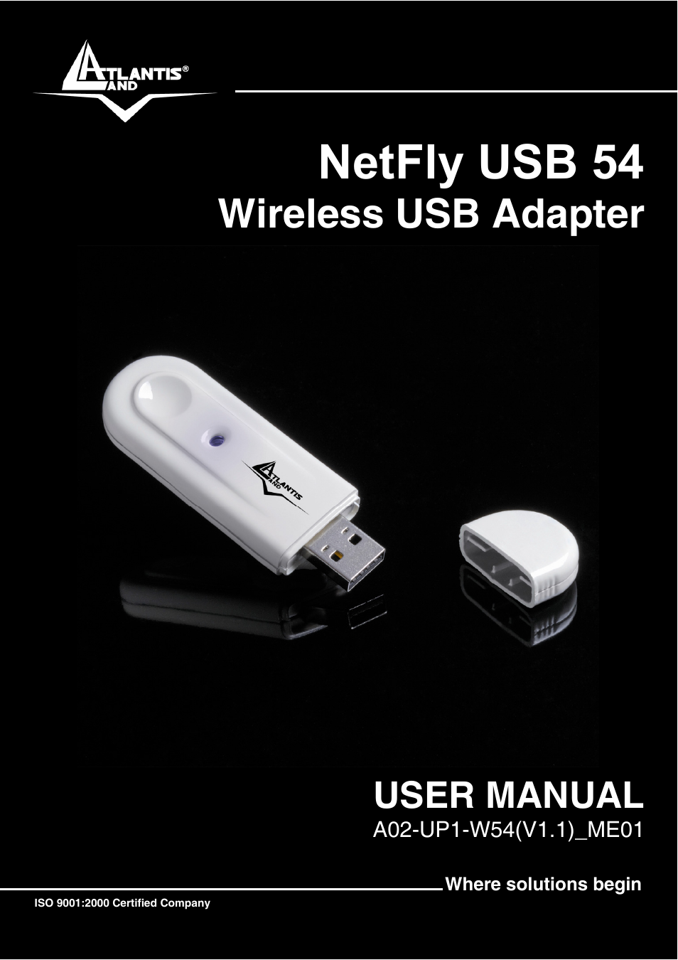 Atlantis Land NetFly Wireless USB Adapter USB 54 User Manual | 24 pages