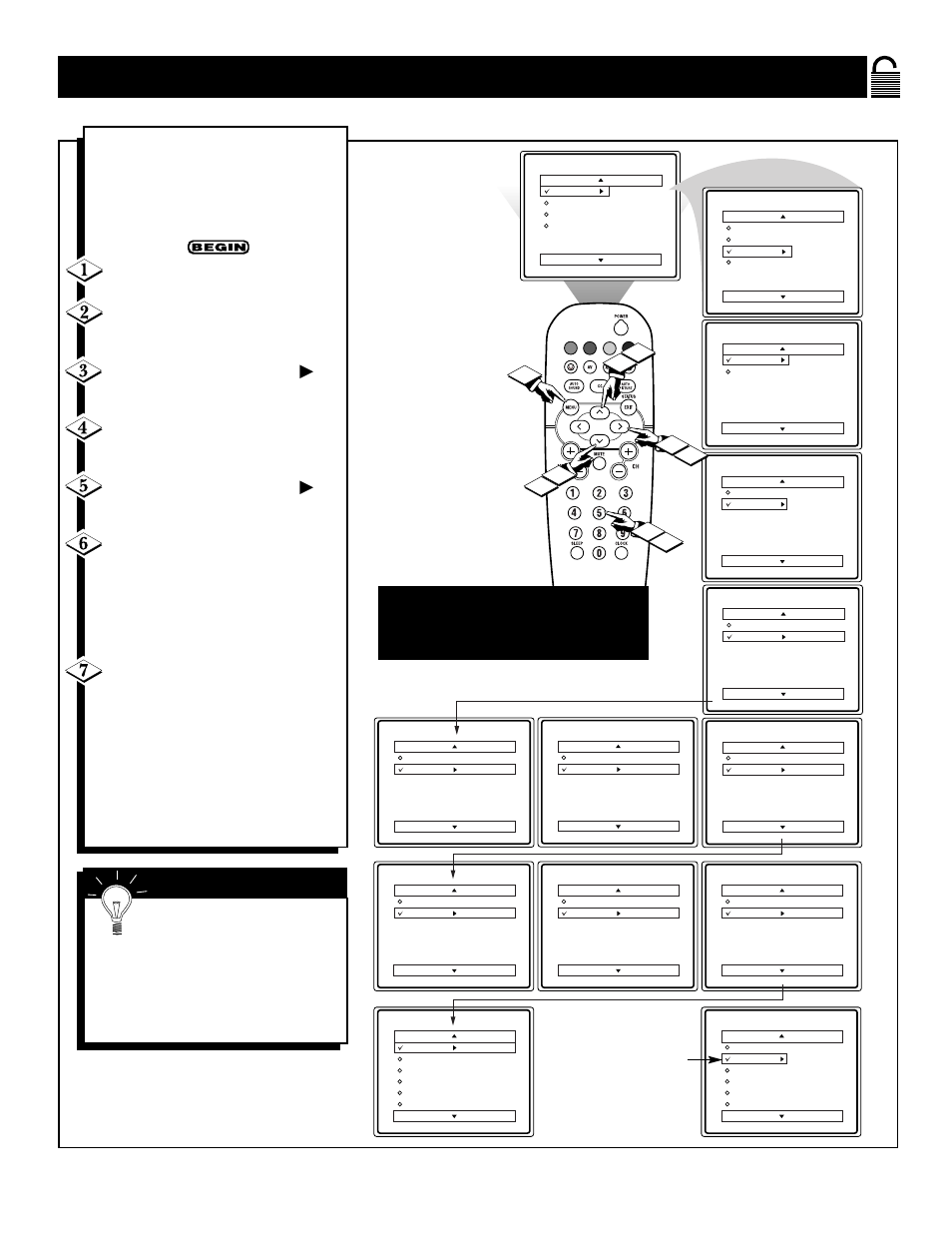 Etting up the, Ccess | Philips 19PS40C User Manual | Page 21 / 40