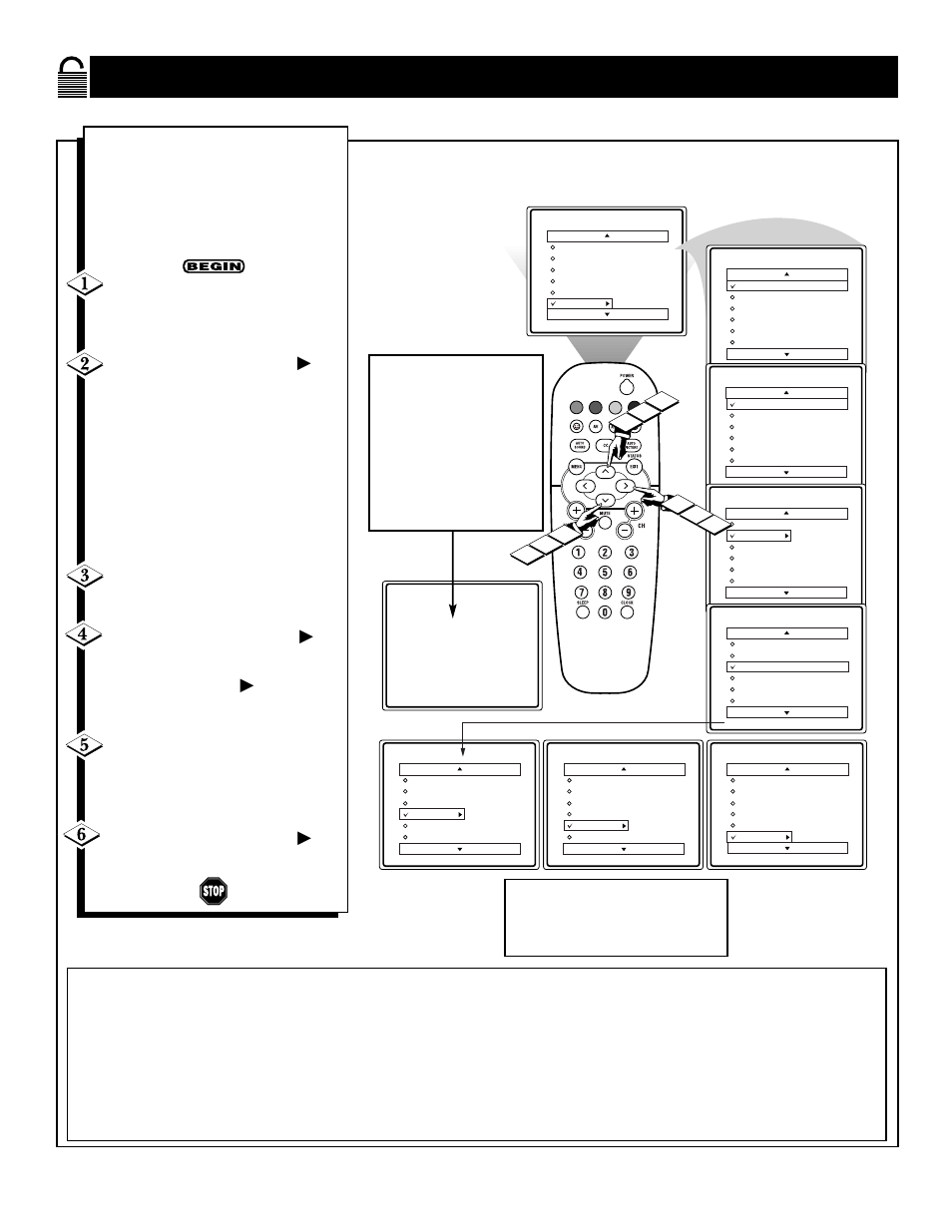 Tv r, Locking, Rogramming | Ased on, Atings, Button on the remote to turn the option on or off | Philips 19PS40C User Manual | Page 26 / 40