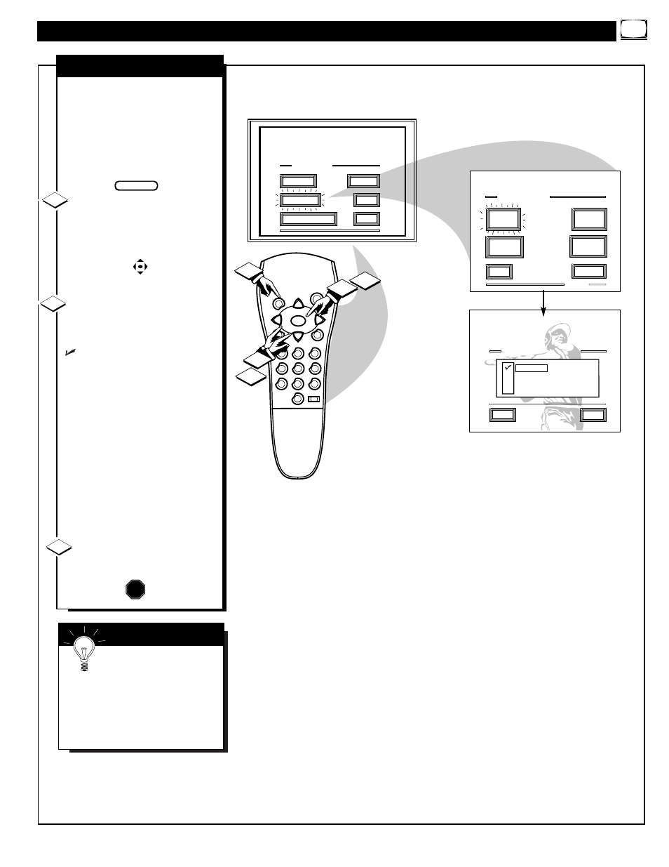 Eature, Ontrol, Djustments | Philips 9P5514C199 User Manual | Page 9 / 36