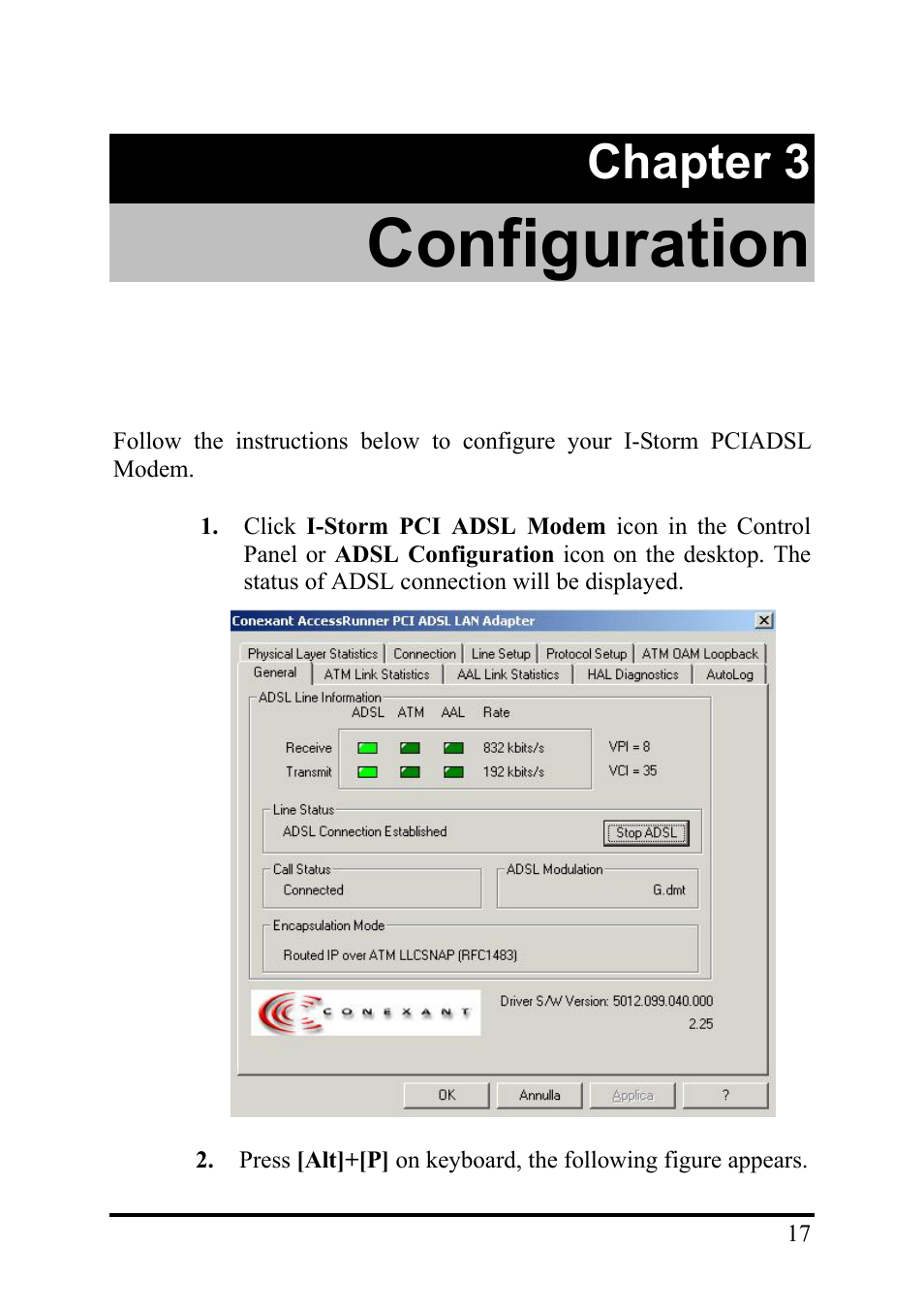 Configuration, Chapter 3 | Atlantis Land I-Storm User Manual | Page 21 / 30