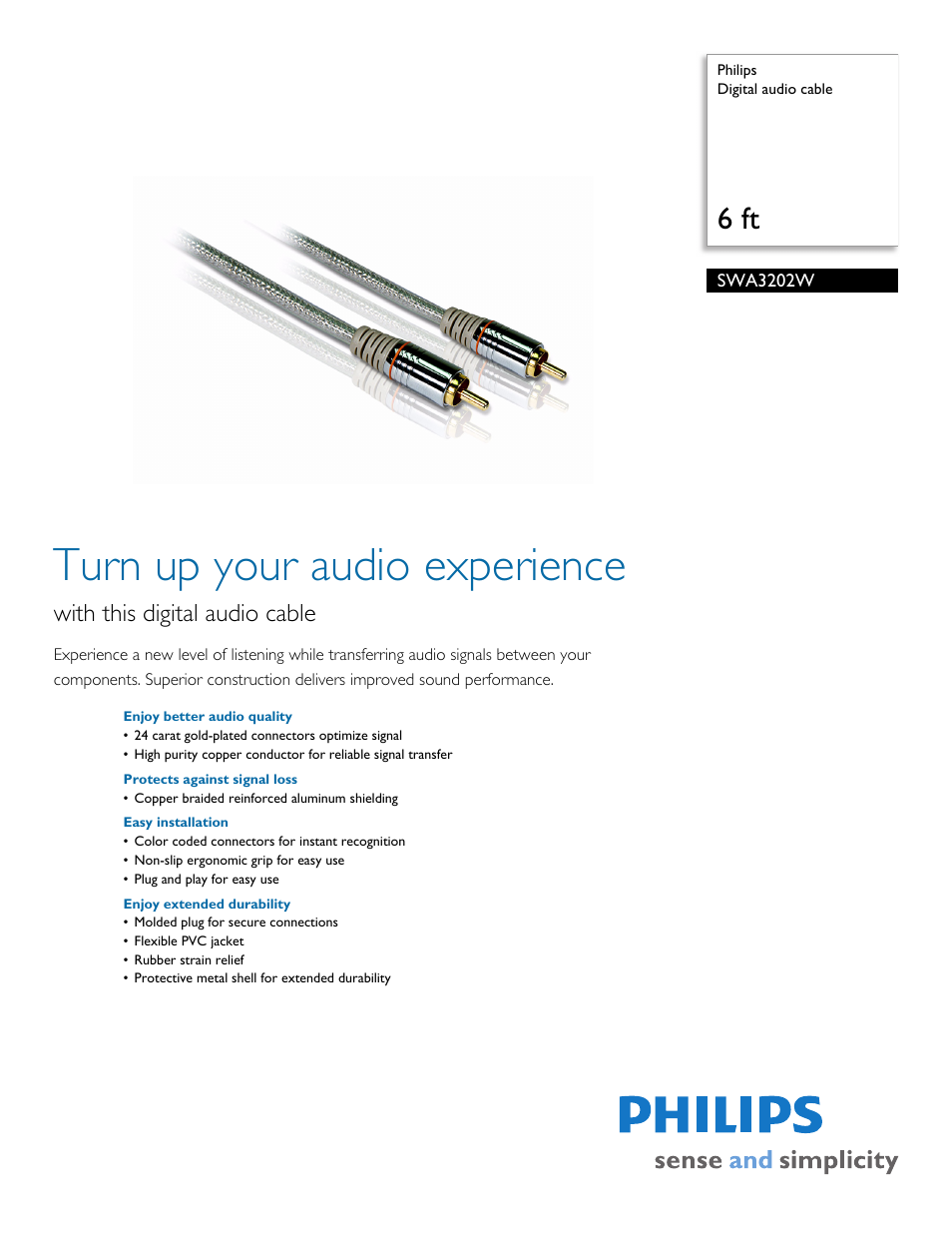 Philips SWA3202W-27 User Manual | 2 pages