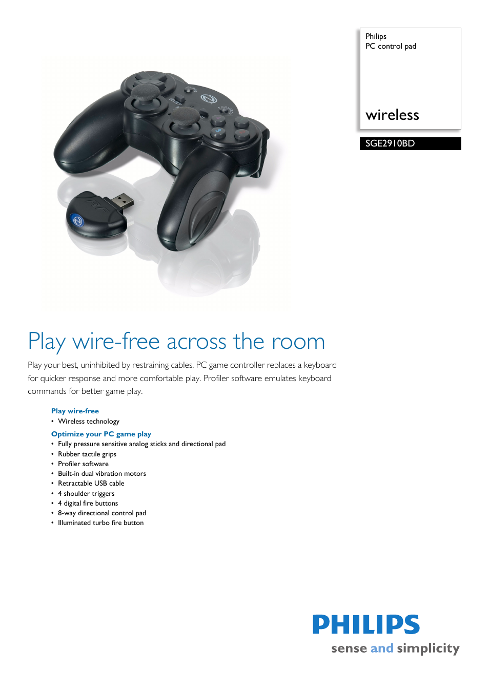 Philips SGE2910BD-37 User Manual | 2 pages