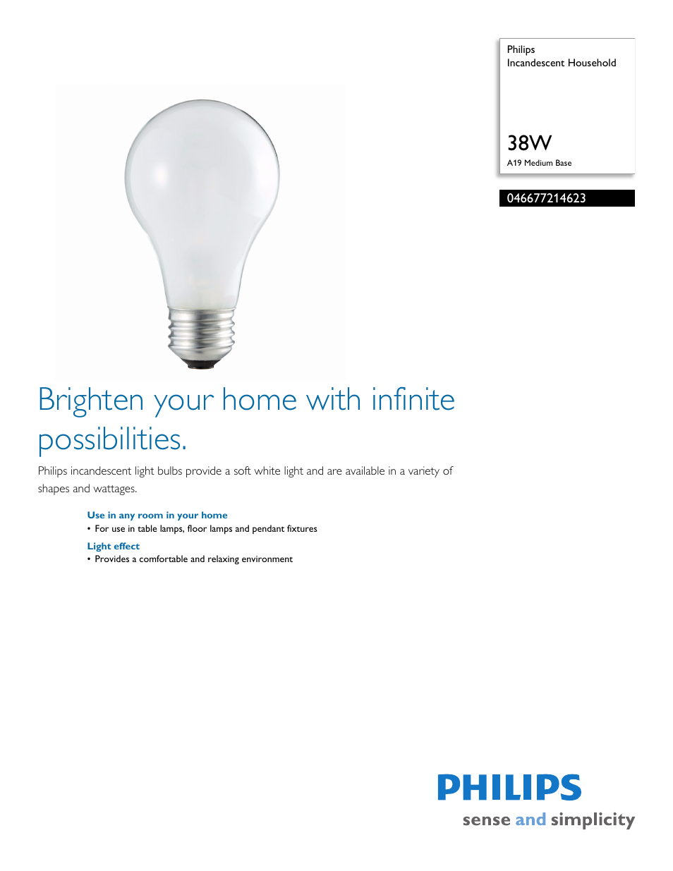 Philips 046677214623 User Manual | 2 pages