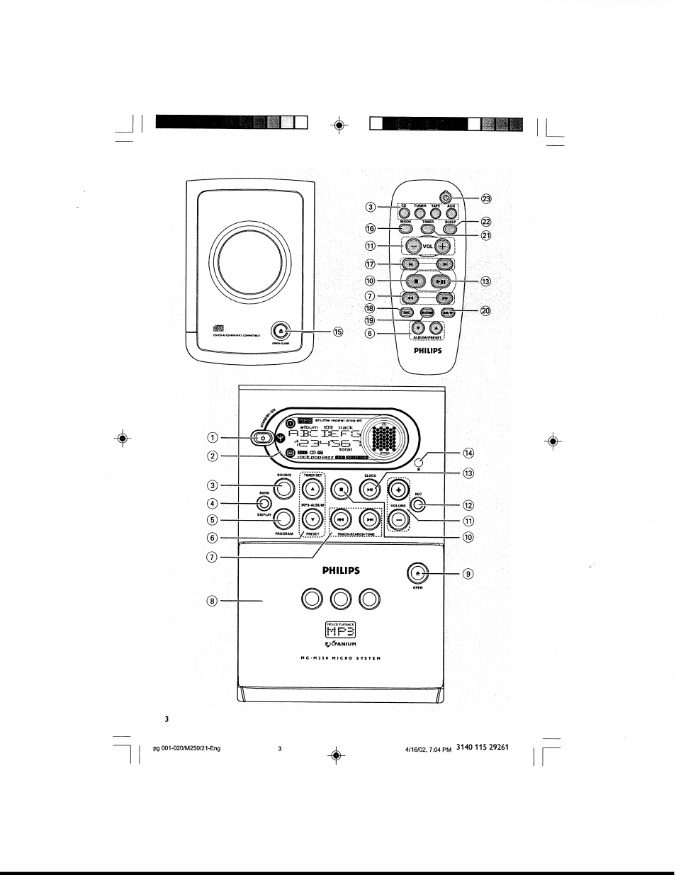 Philips MCM25037 User Manual | Page 3 / 20