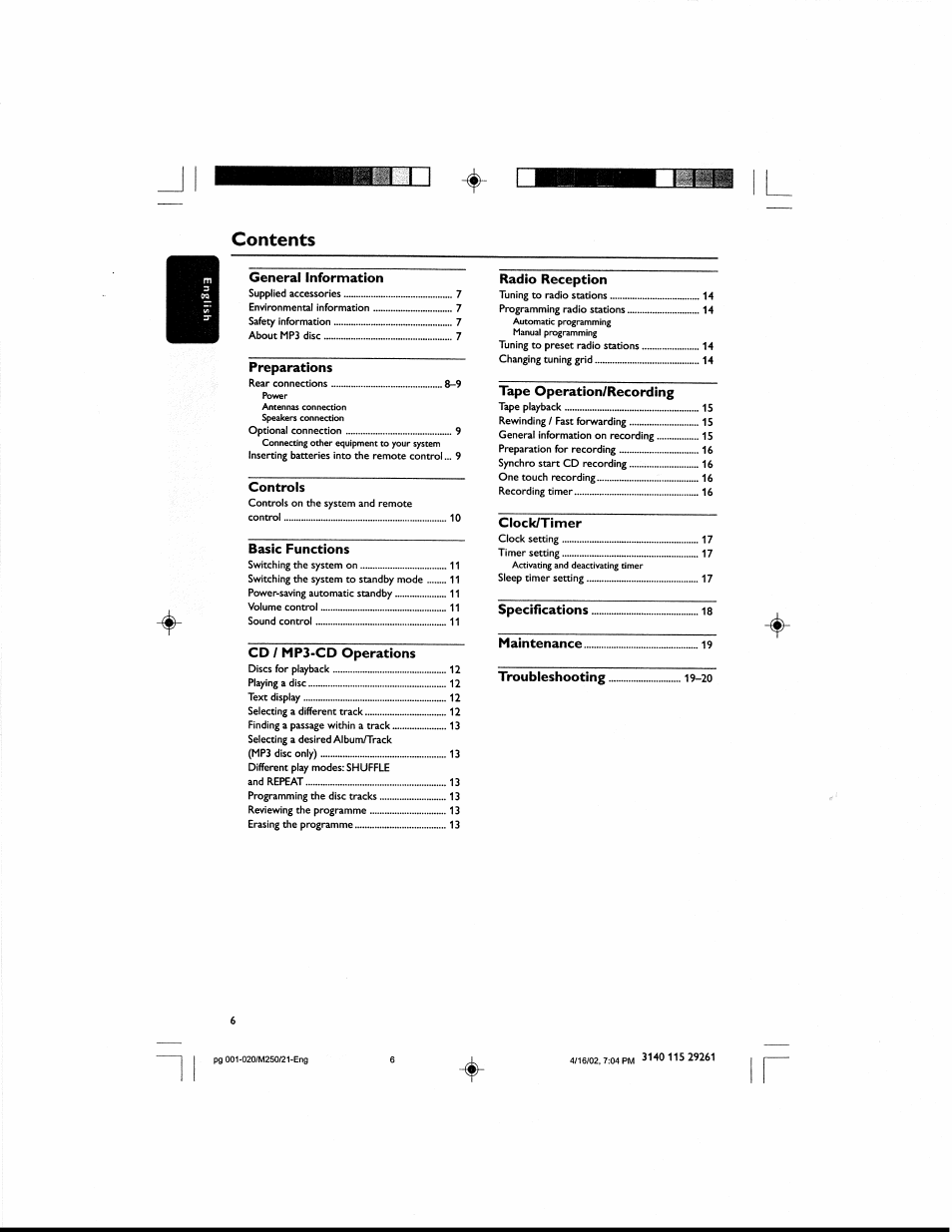 Philips MCM25037 User Manual | Page 6 / 20