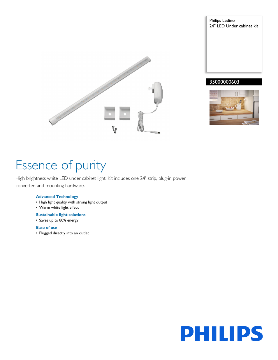Philips 35000000603 User Manual | 2 pages