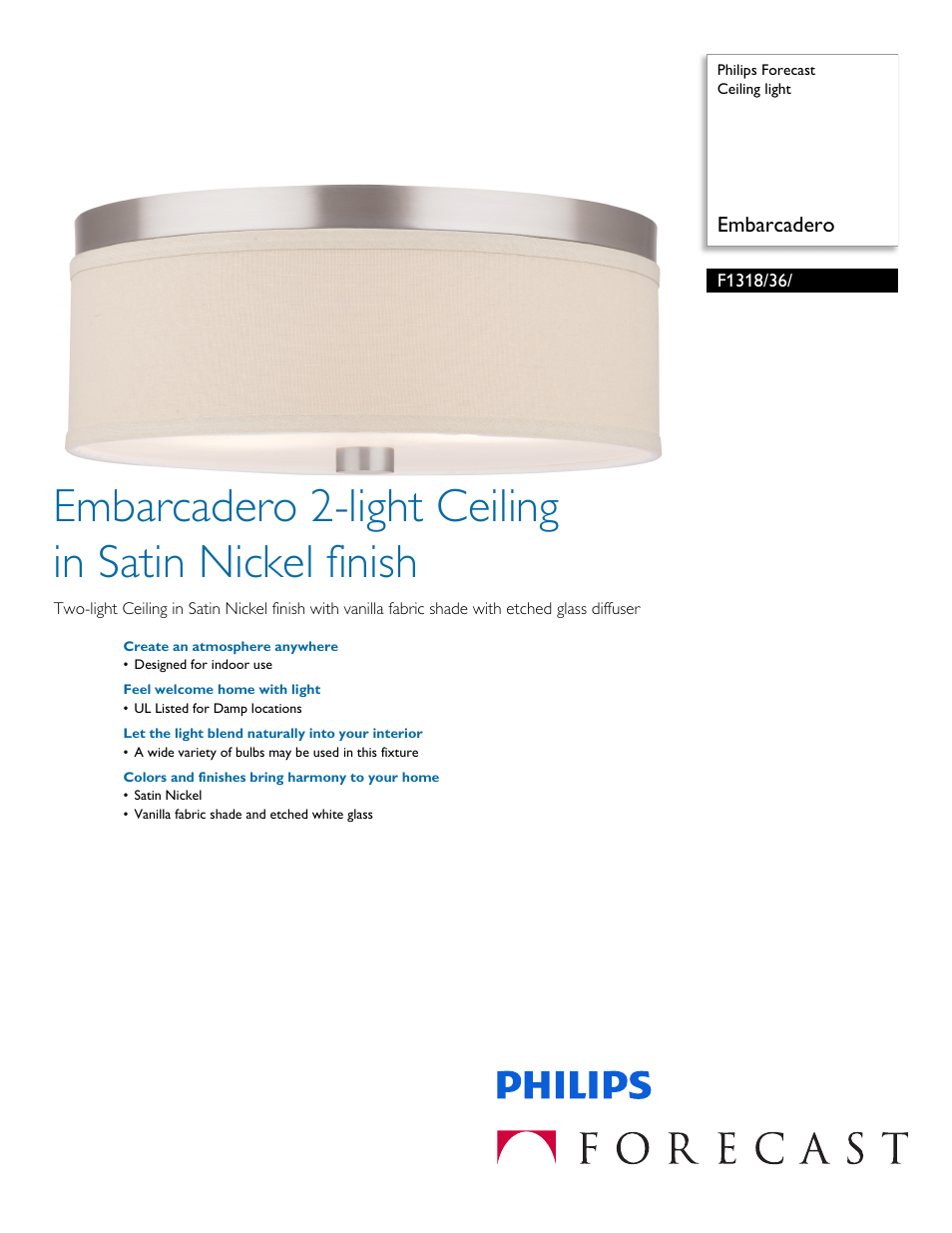 Philips F131836 User Manual | 2 pages