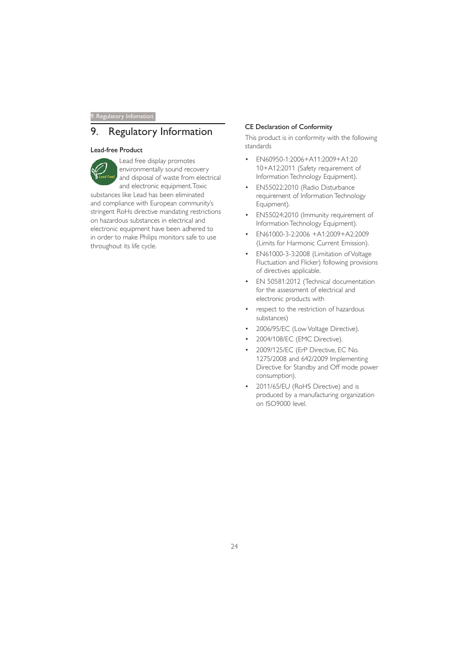 Regulatory information | Philips 231C5TJKFU-27 User Manual | Page 26 / 41