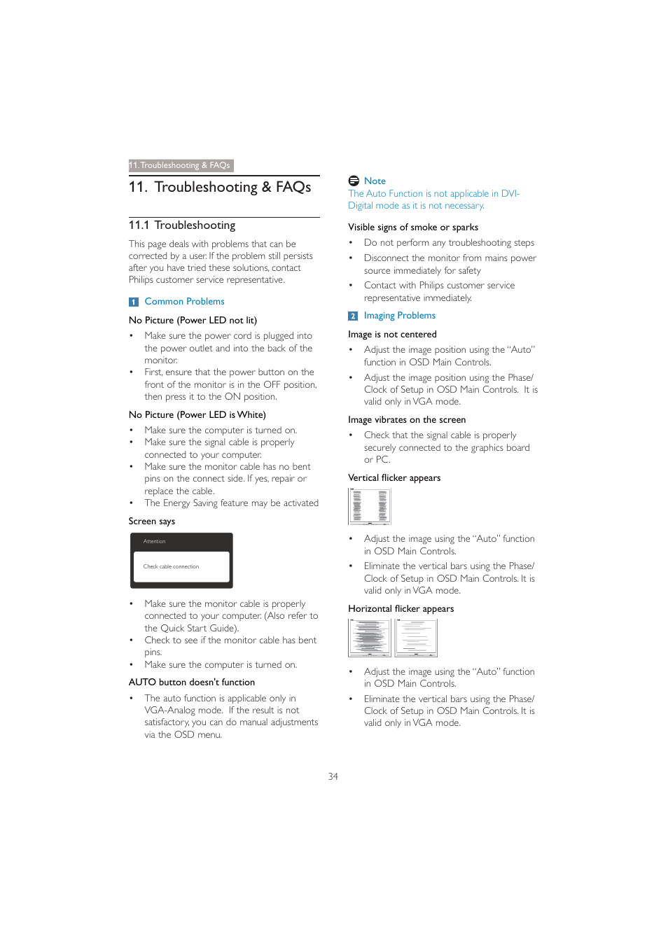 Troubleshooting & faqs | Philips 231C5TJKFU-27 User Manual | Page 36 / 41