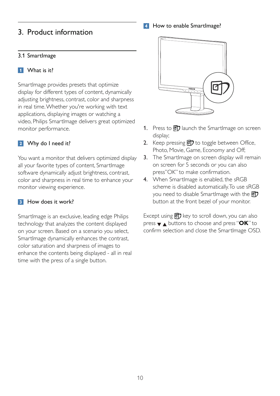 Product information | Philips 220B2CS-00 User Manual | Page 12 / 54