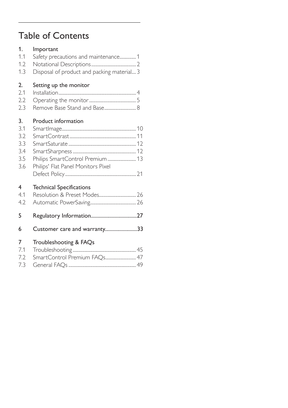 Philips 220B2CS-00 User Manual | Page 2 / 54