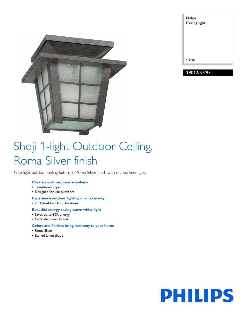 Philips 190125793 User Manual | 2 pages